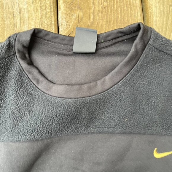 Nike black fleece gold trim pullover sweatshirt Large - Picture 6 of 11